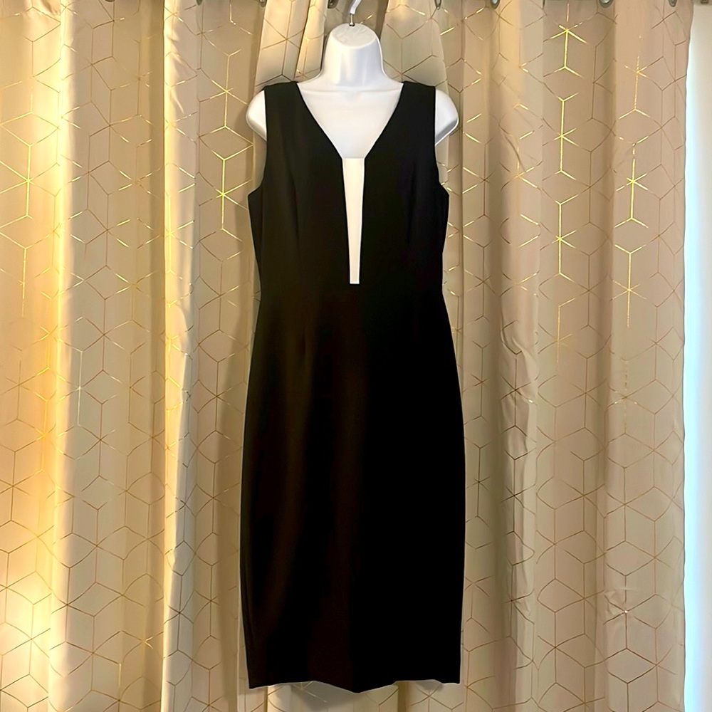 Classic black midi dress
